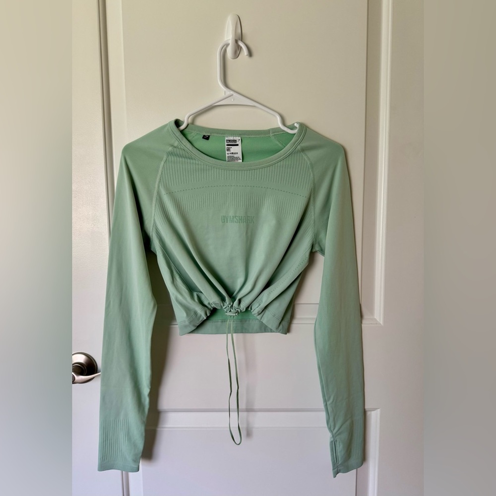 Gymshark Dry Drawstring Long Sleeve Crop Top
